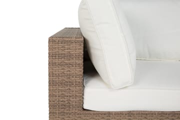 Loungesoffa Bahamas 4-sits - Sand Beige / Vita dynor - Utemöbler & utemiljö - Loungemöbler - Loungesoffor