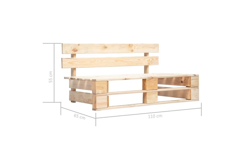 Pallsoffgrupp med dynor 4 delar impregnerad furu - Brun - Utemöbler & utemiljö - Loungemöbler - Loungesoffor