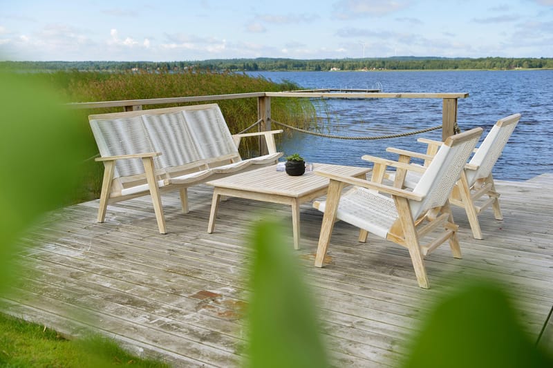 Soffa Wellington 3-sits Vit - Beige|Vit - Utemöbler & utemiljö - Loungemöbler - Loungesoffor