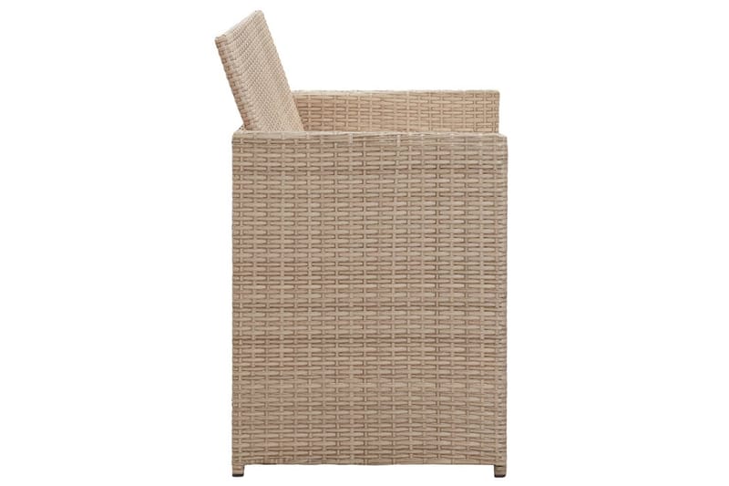 Trädgårdssoffa 2-sits med dynor konstrotting beige - Beige - Utemöbler & utemiljö - Loungemöbler - Loungesoffor