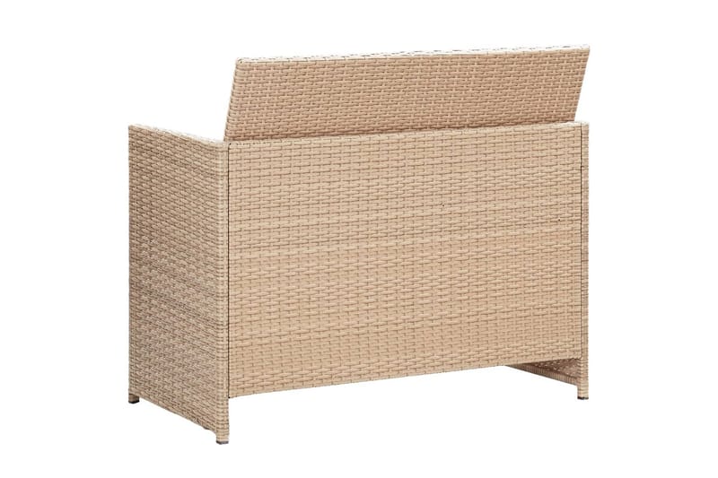 Trädgårdssoffa 2-sits med dynor konstrotting beige - Beige - Utemöbler & utemiljö - Loungemöbler - Loungesoffor