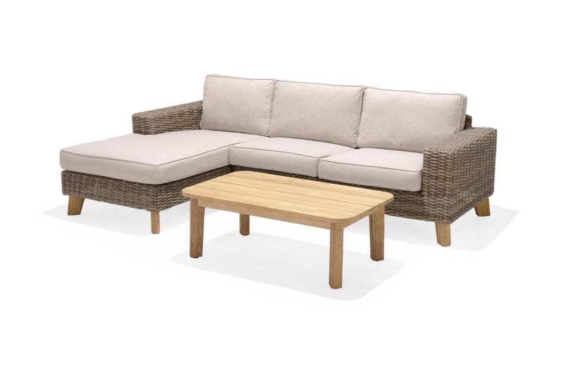 Utesoffa Bahamas med Armstöd Höger - Beige - Utemöbler & utemiljö - Loungemöbler - Loungesoffor