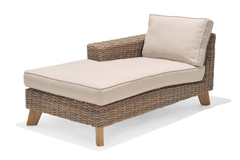 Utesoffa Bahamas med Armstöd Höger - Beige - Utemöbler & utemiljö - Loungemöbler - Loungesoffor