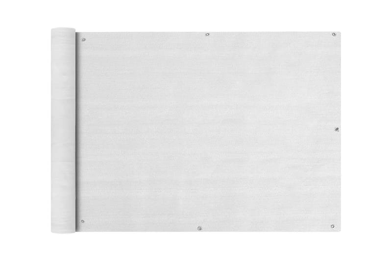 Balkongskärm HDPE 75x400 cm vit - Vit - Balkongskydd