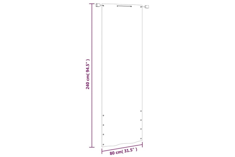 Balkongskärm ljusgrön 80x240 cm oxfordtyg - Ljusgrön - Utemöbler & utemiljö - Solskydd - Balkongskydd