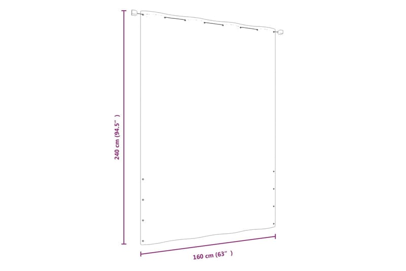 Balkongskärm röd 160x240 cm oxfordtyg - Röd - Utemöbler & utemiljö - Solskydd - Balkongskydd