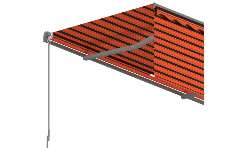 Automatisk Infällbar markis med vindsensor & LED 5x3 m - Orange - Utemöbler & utemiljö - Solskydd - Markiser