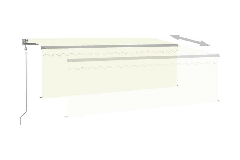 Automatisk markis med rullgardin 4,5x3m gräddvit - Kräm - Utemöbler & utemiljö - Solskydd - Markiser