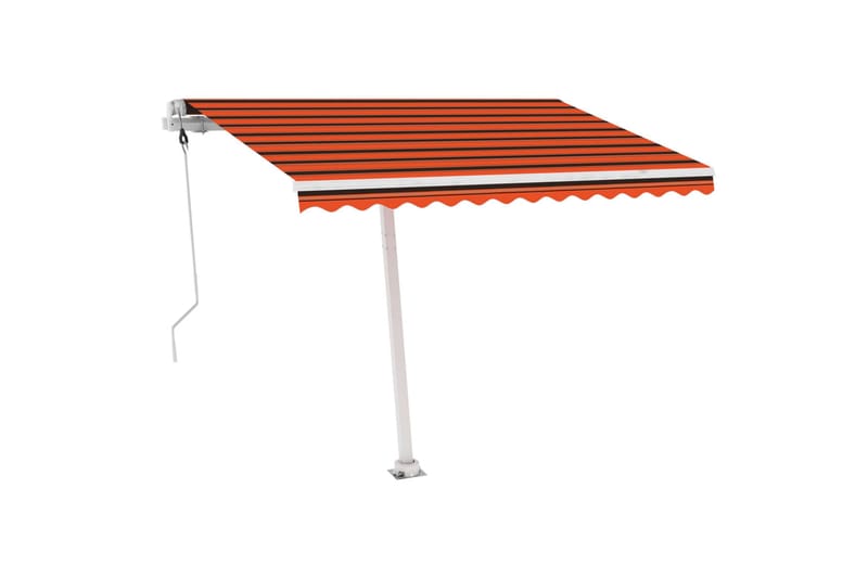 Automatisk markis med vindsensor & LED 350x250 cm orange/bru - Orange - Utemöbler & utemiljö - Solskydd - Markiser