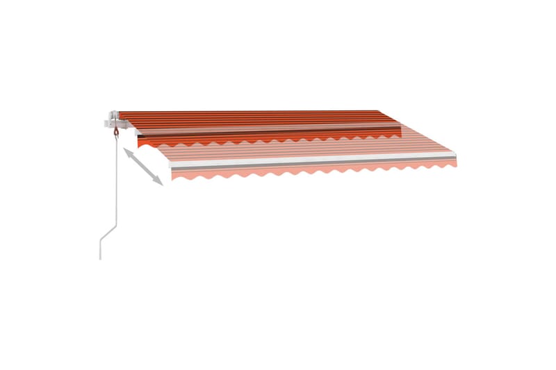 Automatisk markis med vindsensor & LED 450x300 cm orange/bru - Orange - Utemöbler & utemiljö - Solskydd - Markiser