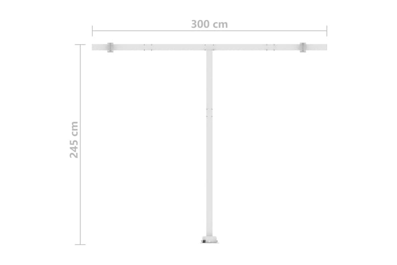 Fristående markis manuell 300x250 cm gräddvit - Vit - Utemöbler & utemiljö - Solskydd - Markiser