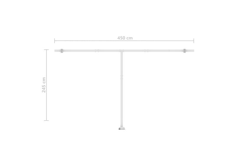 Fristående markis manuellt infällbar 500x350 cm antracit - Grå - Utemöbler & utemiljö - Solskydd - Markiser