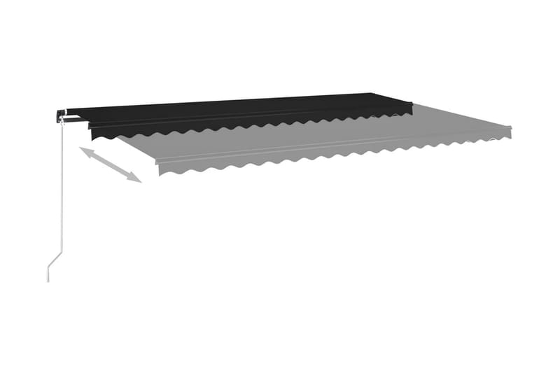 Markis manuellt infällbar 500x350 cm antracit - Grå - Utemöbler & utemiljö - Solskydd - Markiser