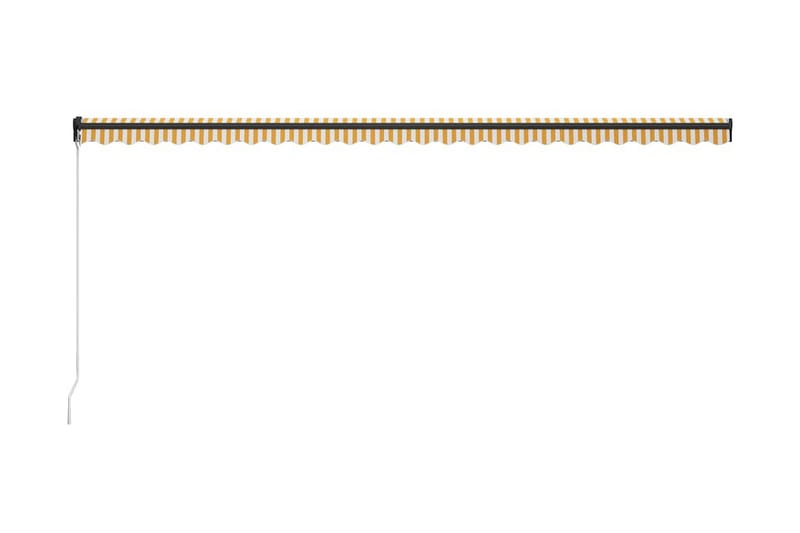 Markis manuellt infällbar 600x300 cm gul och vit - Gul - Utemöbler & utemiljö - Solskydd - Markiser