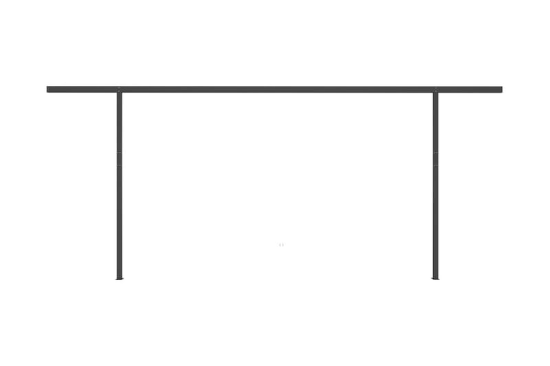 Markis manuellt infällbar med LED 6x3 m antracit - Grå - Utemöbler & utemiljö - Solskydd - Markiser