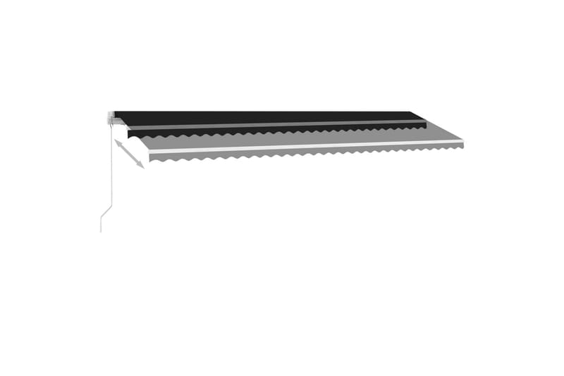 Markis med LED manuellt infällbar 600x300 cm antracit - Antracit - Utemöbler & utemiljö - Solskydd - Markiser