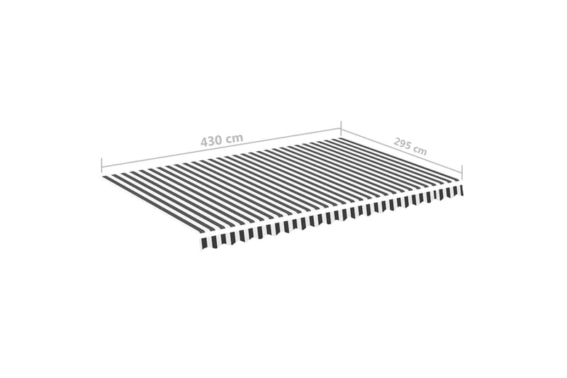 Markisväv antracit och vit 4,5x3 m - Grå - Utemöbler & utemiljö - Solskydd - Markiser - Markistillbehör - Markisväv & markistyg