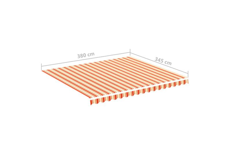 Markisväv gul och orange 4x3,5 m - Gul - Utemöbler & utemiljö - Solskydd - Markiser - Markistillbehör - Markisväv & markistyg