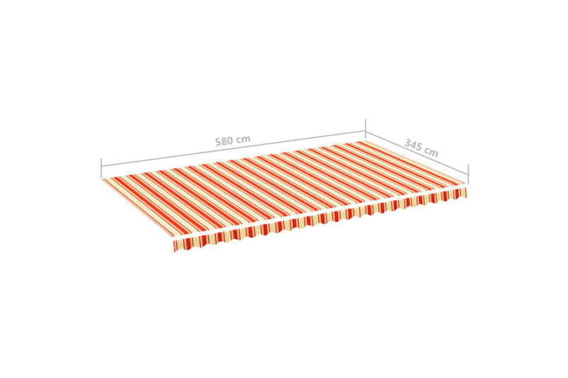 Markisväv gul och orange 6x3,5 m - Gul - Utemöbler & utemiljö - Solskydd - Markiser - Markistillbehör - Markisväv & markistyg