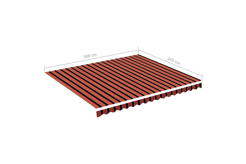 Markisväv orange och brun 4x3,5 m - Flerfärgad - Utemöbler & utemiljö - Solskydd - Markiser - Markistillbehör - Markisväv & markistyg