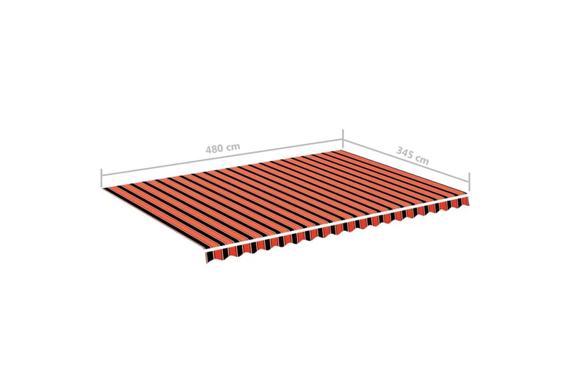 Markisväv orange och brun 5x3,5 m - Brun - Utemöbler & utemiljö - Solskydd - Markiser - Markistillbehör - Markisväv & markistyg