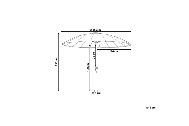 Parasoll Faenza 255 cm - Grön/Svart - Utemöbler & utemiljö - Solskydd - Parasoll