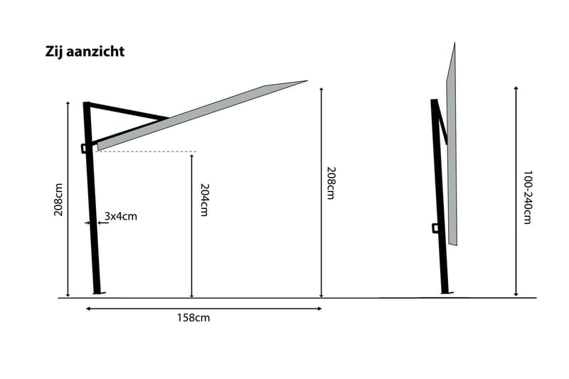 Parasoll Sunwave 270 cm - Madison - Utemöbler & utemiljö - Solskydd - Parasoll