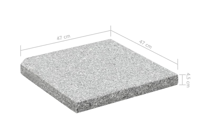 Parasoll viktplatta granit 25 kg kvadratisk grå - Grå - Utemöbler & utemiljö - Solskydd - Parasoll