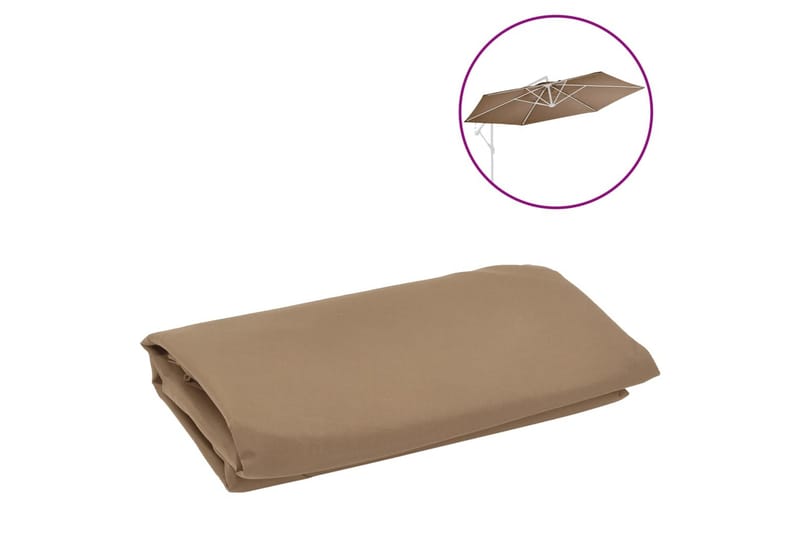 Reservtyg för frihängande parasoll taupe 350 cm - Parasoll