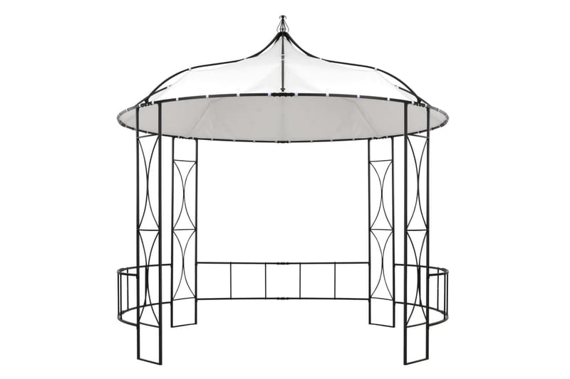 Paviljong 300x290 cm vit rund - Vit - Utemöbler & utemiljö - Solskydd - Paviljong - Komplett paviljong
