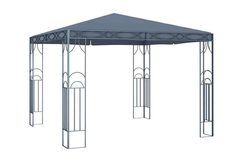 Paviljong 300x300 cm antracit - Grå - Utemöbler & utemiljö - Solskydd - Paviljong - Komplett paviljong