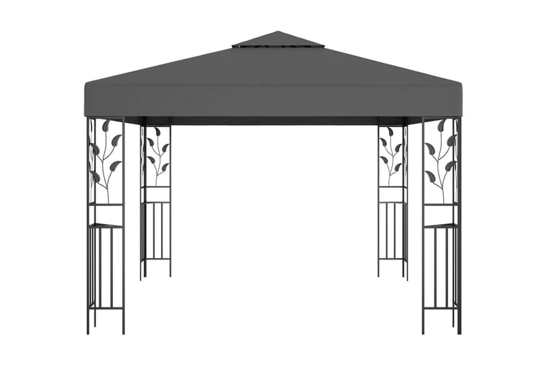 Paviljong 3x3 m antracit - Grå - Utemöbler & utemiljö - Solskydd - Paviljong - Komplett paviljong