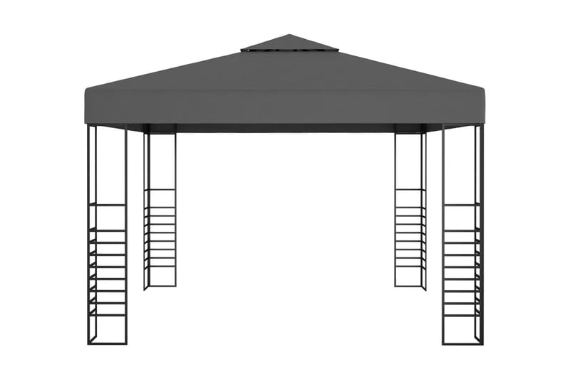 Paviljong 3x3 m antracit - Grå - Utemöbler & utemiljö - Solskydd - Paviljong - Komplett paviljong