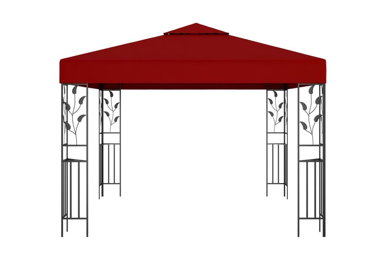 Paviljong 3x3 m vinröd - Röd - Utemöbler & utemiljö - Solskydd - Paviljong - Komplett paviljong