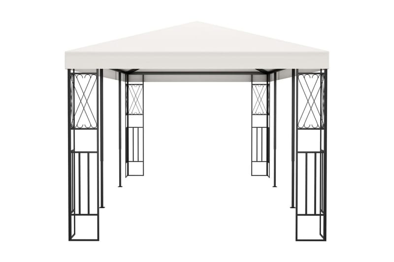 Paviljong 3x6 m gräddvit tyg - Vit - Utemöbler & utemiljö - Solskydd - Paviljong - Komplett paviljong