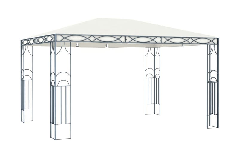 Paviljong 400x300 cm gräddvit - Vit - Utemöbler & utemiljö - Solskydd - Paviljong - Komplett paviljong