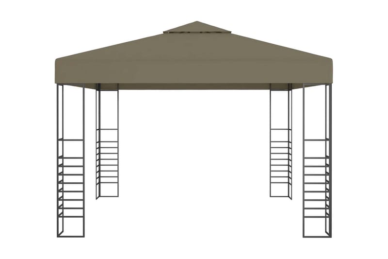 Paviljong 3x3 m taupe 180 g/m² - Brun - Utemöbler & utemiljö - Solskydd - Paviljong