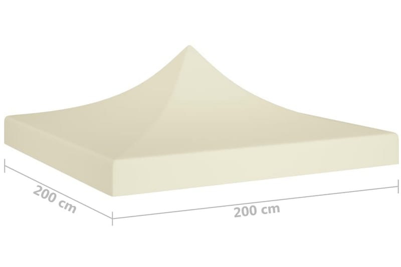 Tak till partytält 2x2 m gräddvit 270 g/m² - Kräm - Utemöbler & utemiljö - Solskydd - Paviljong - Paviljongtak