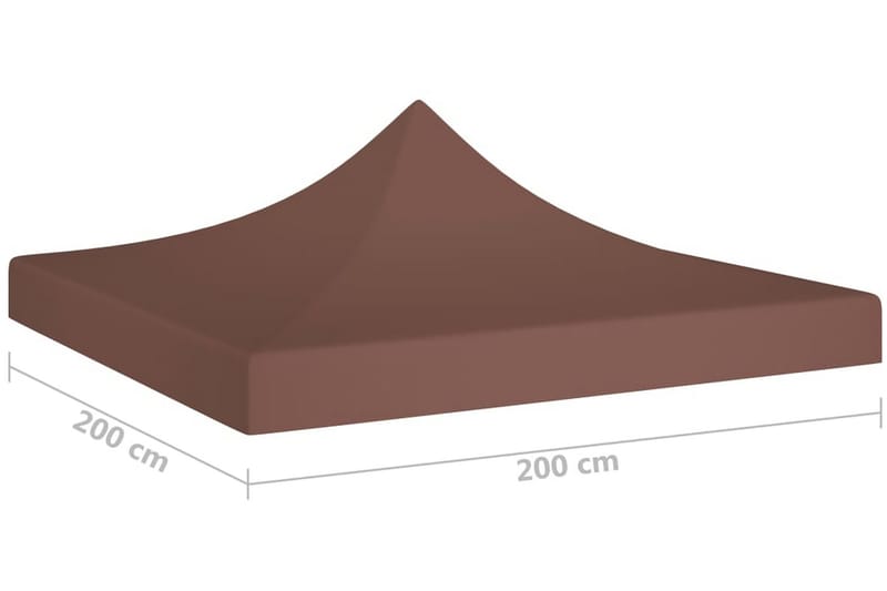 Tak till partytält 2x2 m brun 270 g/m² - Brun - Utemöbler & utemiljö - Solskydd - Paviljong - Paviljongtak