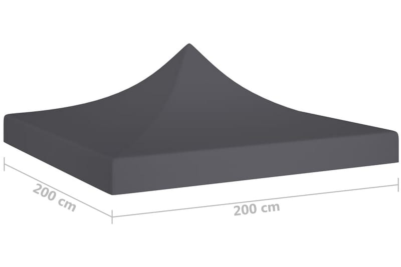 Tak till partytält 2x2 m antracit 270 g/m² - Antracit - Utemöbler & utemiljö - Solskydd - Paviljong - Paviljongtak