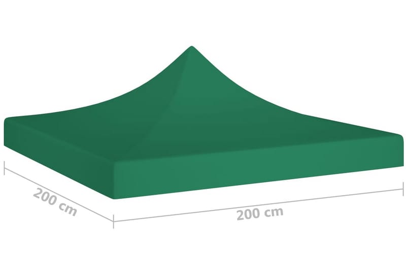 Tak till partytält 2x2 m grön 270 g/m² - Grön - Utemöbler & utemiljö - Solskydd - Paviljong - Paviljongtak