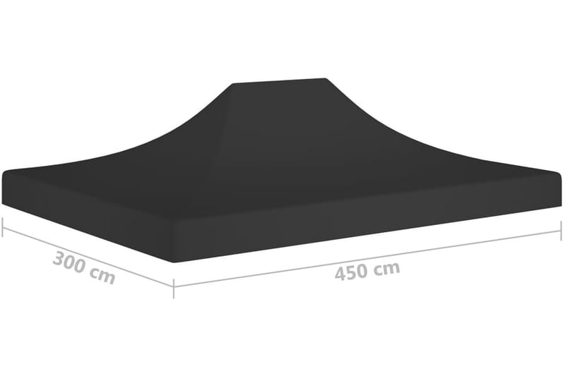 Tak till partytält 4,5x3 m svart 270 g/m² - Svart - Utemöbler & utemiljö - Solskydd - Paviljong - Paviljongtak