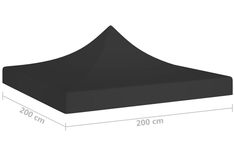 Tak till partytält 2x2 m svart 270 g/m² - Svart - Utemöbler & utemiljö - Solskydd - Paviljong - Paviljongtak