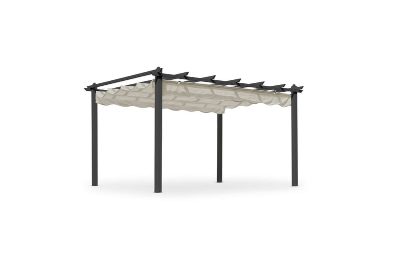 Pergola Hillerstorp Skanör 300 x 400 cm Svart/Sand - Svart/Sand - Utemöbler & utemiljö - Solskydd - Pergola