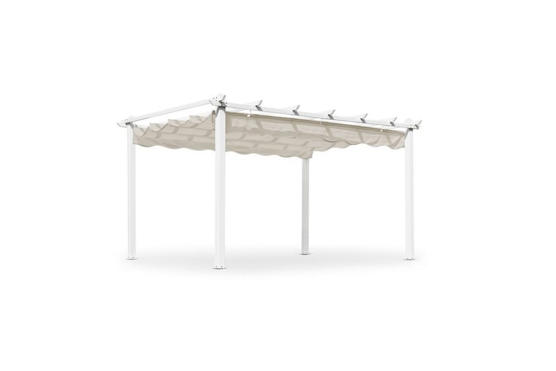 Pergola Hillerstorp Skanör 300 x 400 cm Vit/Sand - Vit/Sand - Utemöbler & utemiljö - Solskydd - Pergola