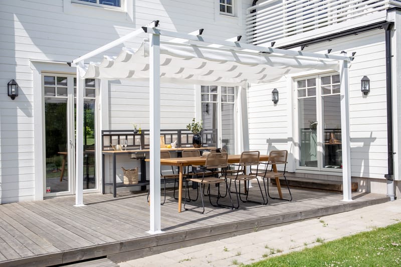 Lazio Pergola 348 cm - Vit - Utemöbler & utemiljö - Solskydd - Pergola