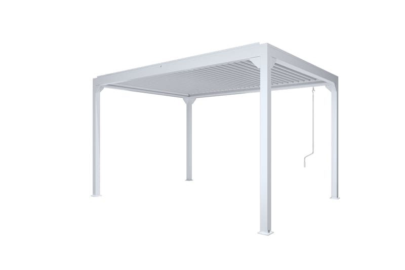 Pergola Öppningsbara lameller 3x4 m - Vit - Utemöbler & utemiljö - Solskydd - Pergola