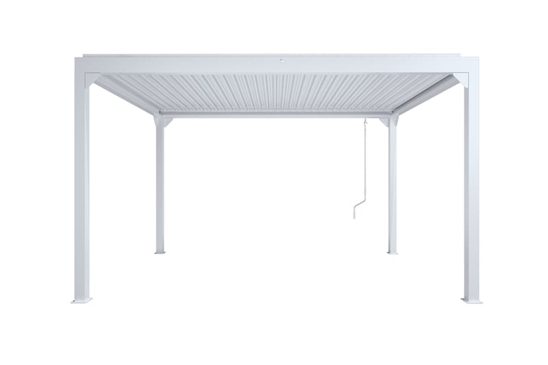 Pergola Öppningsbara lameller 3x4 m - Vit - Utemöbler & utemiljö - Solskydd - Pergola