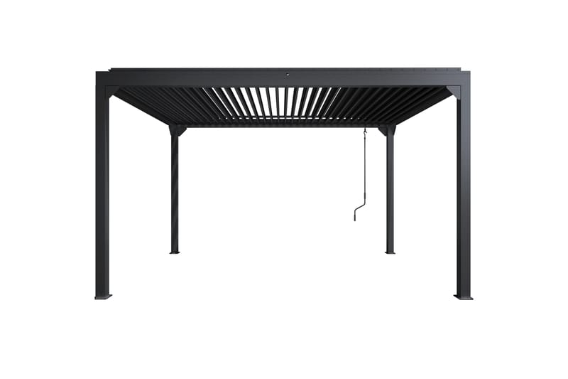 Pergola Premium Öppningsbara lameller - Grå - Utemöbler & utemiljö - Solskydd - Pergola