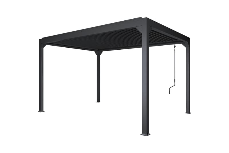 Pergola Premium Öppningsbara lameller - Grå - Utemöbler & utemiljö - Solskydd - Pergola